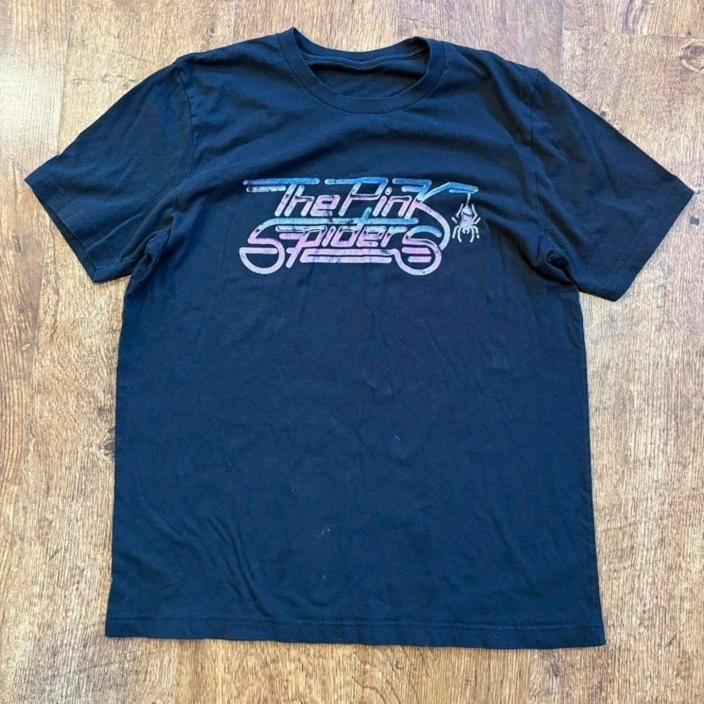 The Pink Spiders rock band tee, flaws on last 2 photos